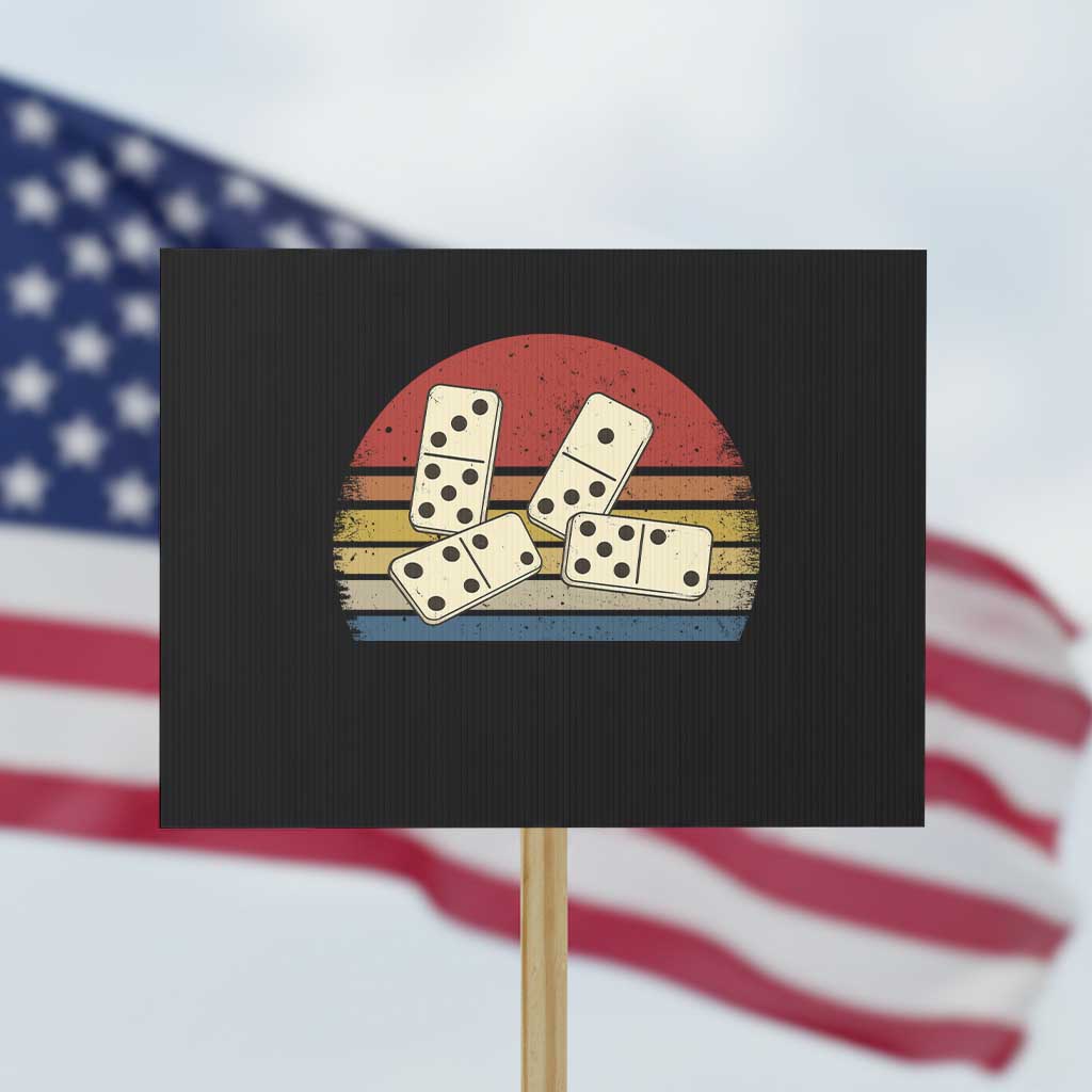 Vintage Domino Player 8647 Protest Sign Board Game Subtle Protest