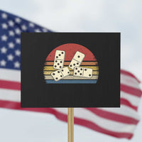 Vintage Domino Player 8647 Protest Sign Board Game Subtle Protest