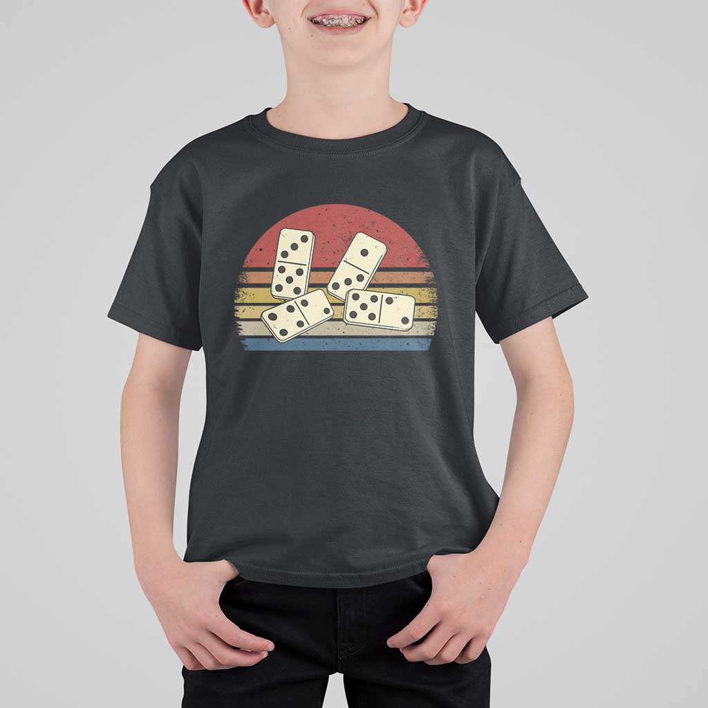 Vintage Domino Player 8647 T Shirt For Kid Board Game Subtle Protest