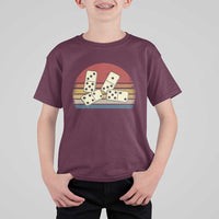 Vintage Domino Player 8647 T Shirt For Kid Board Game Subtle Protest