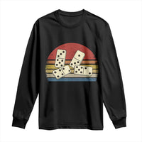 Vintage Domino Player 8647 Long Sleeve Shirt Board Game Subtle Protest