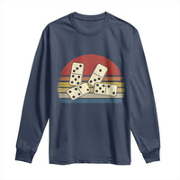 Vintage Domino Player 8647 Long Sleeve Shirt Board Game Subtle Protest