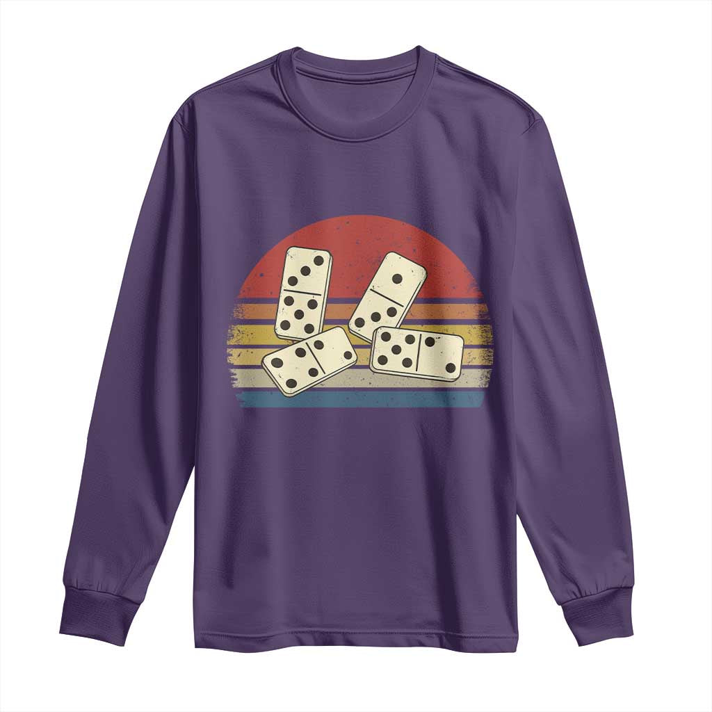 Vintage Domino Player 8647 Long Sleeve Shirt Board Game Subtle Protest