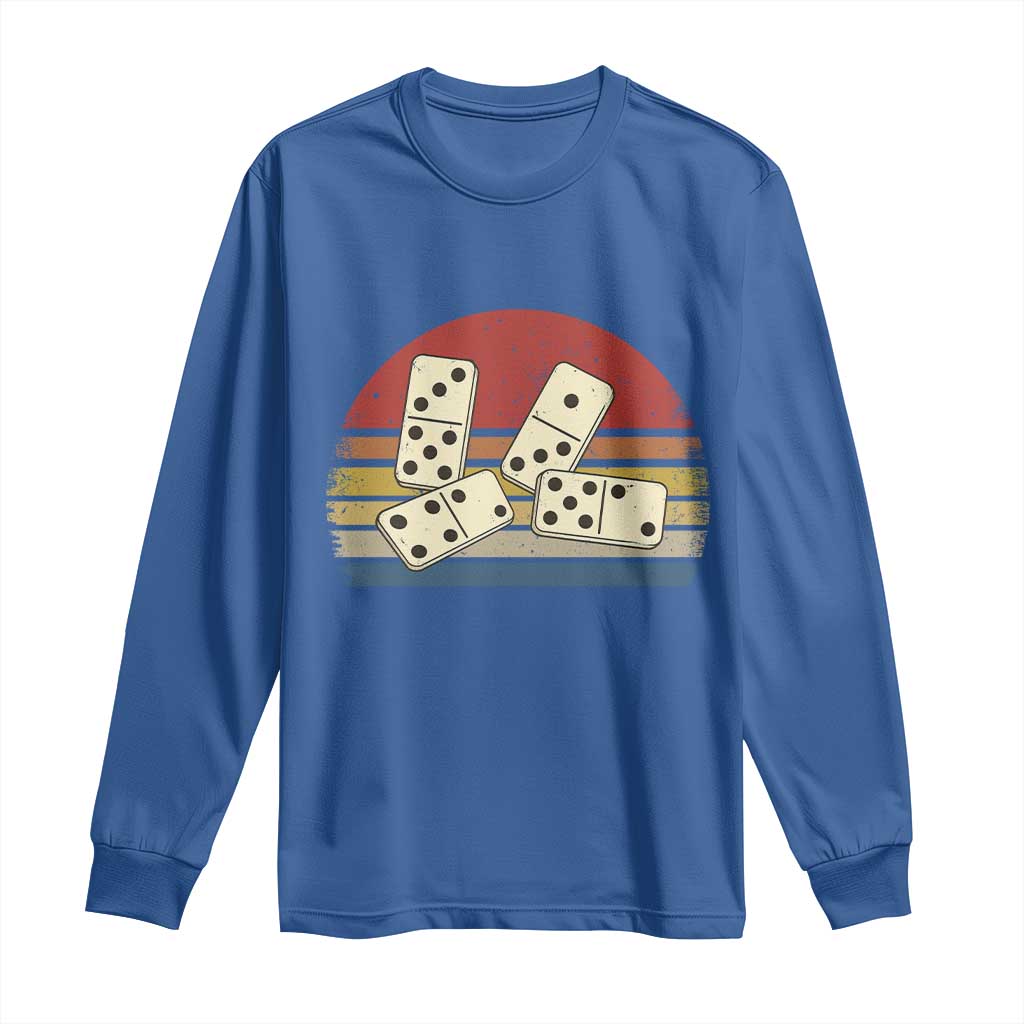 Vintage Domino Player 8647 Long Sleeve Shirt Board Game Subtle Protest