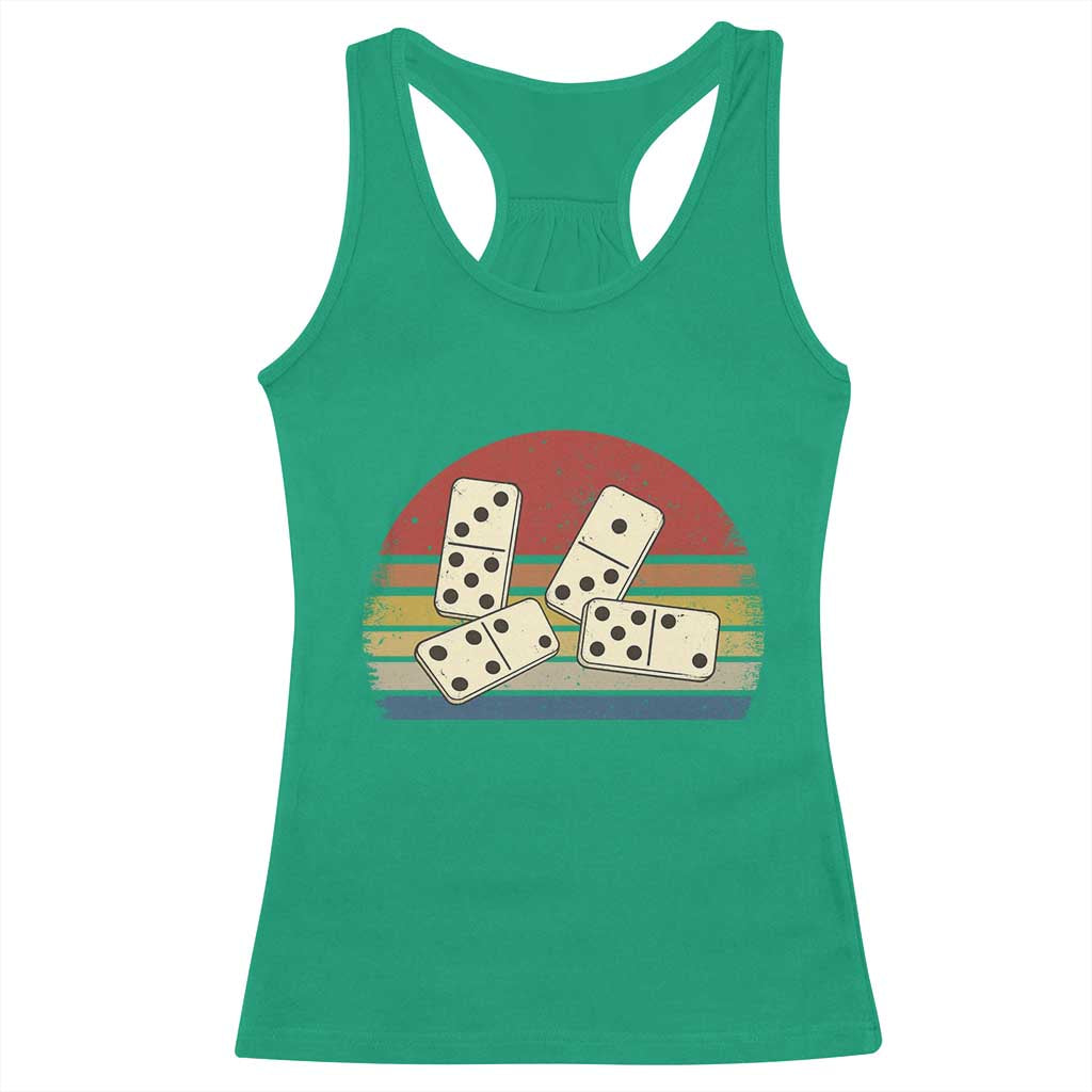 Vintage Domino Player 8647 Racerback Tank Top Board Game Subtle Protest
