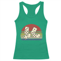 Vintage Domino Player 8647 Racerback Tank Top Board Game Subtle Protest