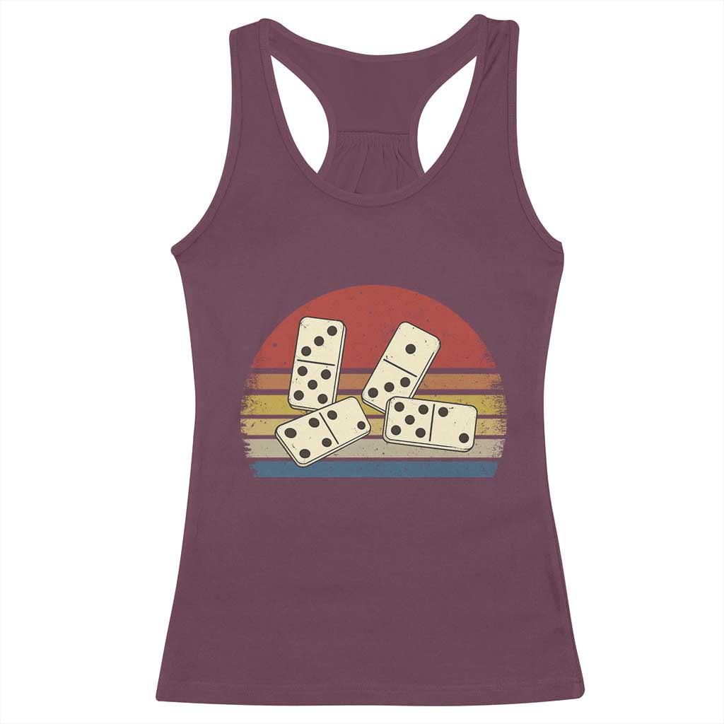 Vintage Domino Player 8647 Racerback Tank Top Board Game Subtle Protest