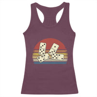 Vintage Domino Player 8647 Racerback Tank Top Board Game Subtle Protest
