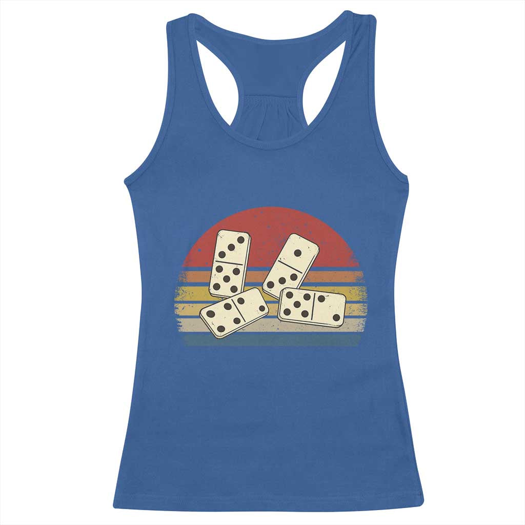 Vintage Domino Player 8647 Racerback Tank Top Board Game Subtle Protest