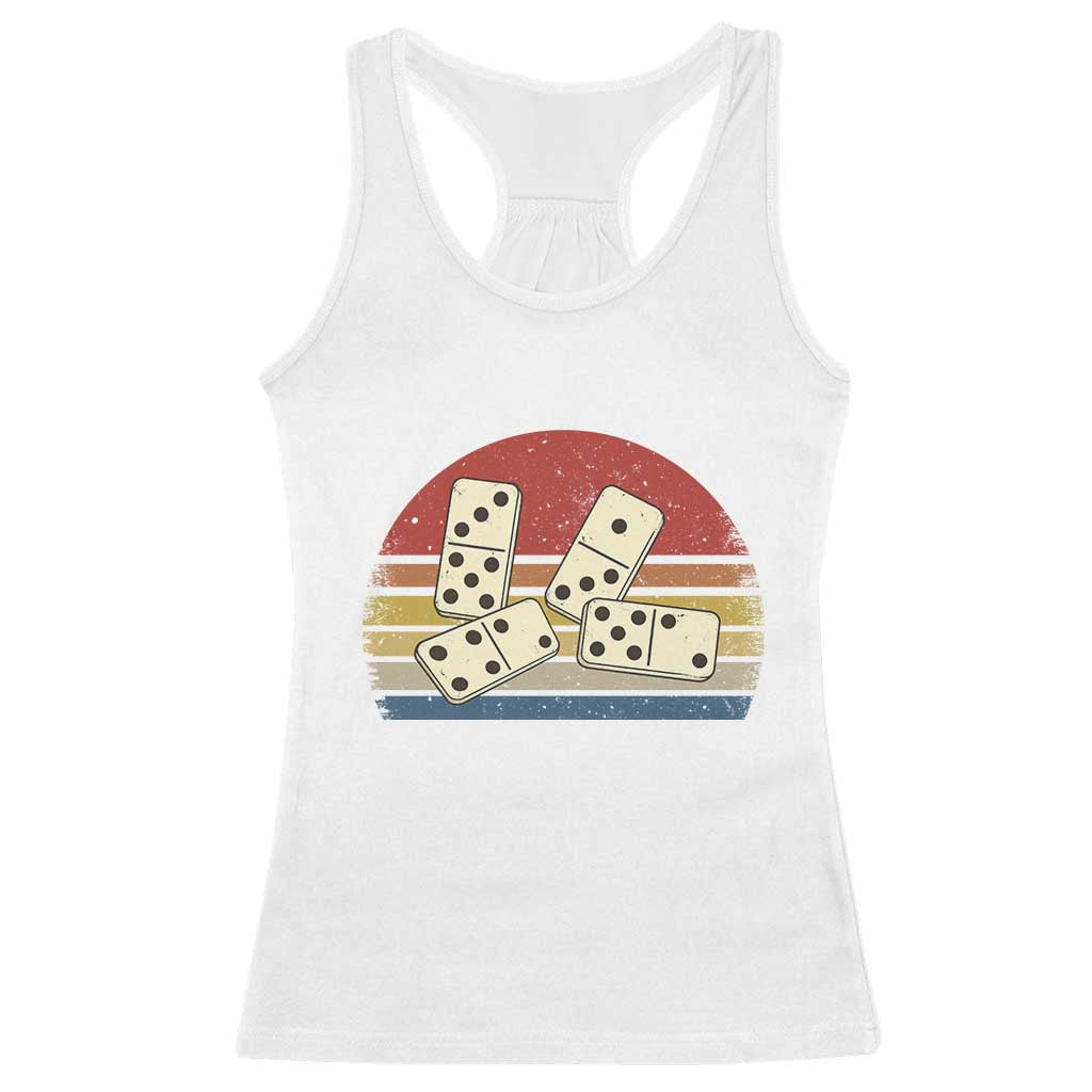 Vintage Domino Player 8647 Racerback Tank Top Board Game Subtle Protest