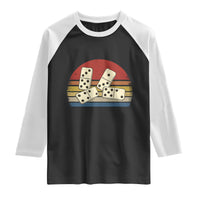 Vintage Domino Player 8647 Raglan Shirt Board Game Subtle Protest