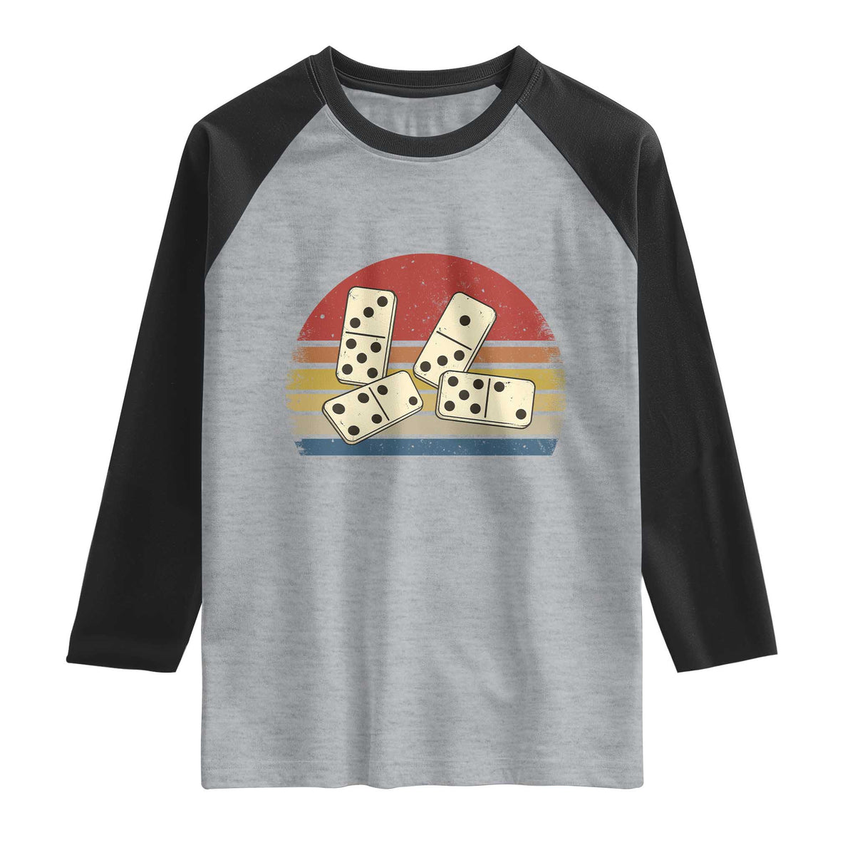 Vintage Domino Player 8647 Raglan Shirt Board Game Subtle Protest