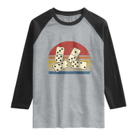 Vintage Domino Player 8647 Raglan Shirt Board Game Subtle Protest