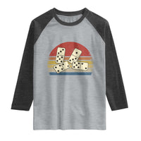 Vintage Domino Player 8647 Raglan Shirt Board Game Subtle Protest