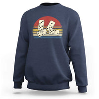 Vintage Domino Player 8647 Sweatshirt Board Game Subtle Protest