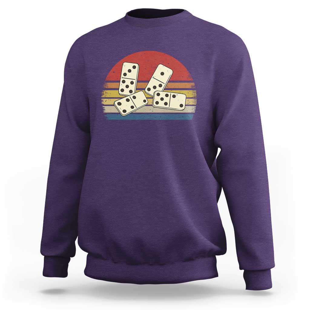 Vintage Domino Player 8647 Sweatshirt Board Game Subtle Protest