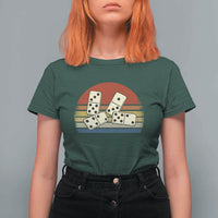Vintage Domino Player 8647 T Shirt For Women Board Game Subtle Protest
