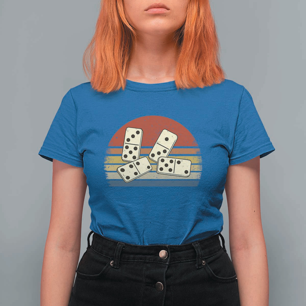 Vintage Domino Player 8647 T Shirt For Women Board Game Subtle Protest