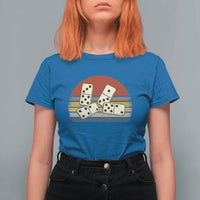 Vintage Domino Player 8647 T Shirt For Women Board Game Subtle Protest