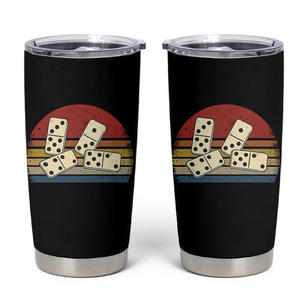 Vintage Domino Player 8647 Tumbler Cup Board Game Subtle Protest