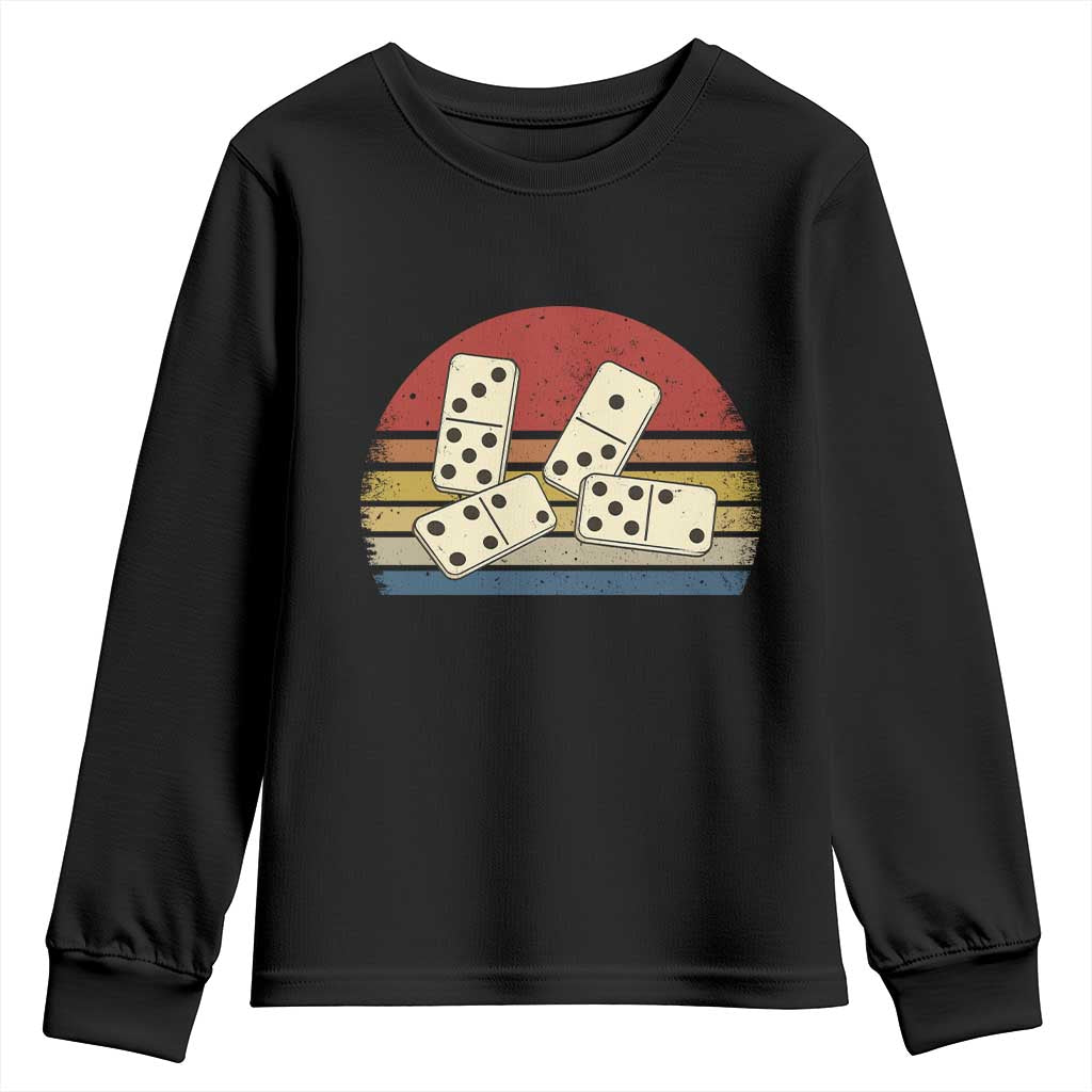 Vintage Domino Player 8647 Youth Sweatshirt Board Game Subtle Protest