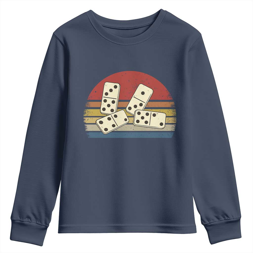 Vintage Domino Player 8647 Youth Sweatshirt Board Game Subtle Protest