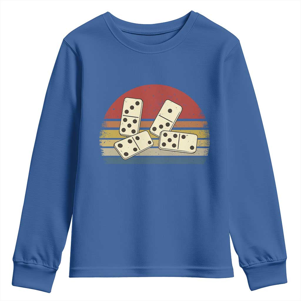 Vintage Domino Player 8647 Youth Sweatshirt Board Game Subtle Protest