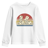 Vintage Domino Player 8647 Youth Sweatshirt Board Game Subtle Protest