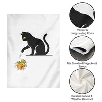 Funny No Kings Black Cat Garden Flag Rebellious Cat Lover Gift