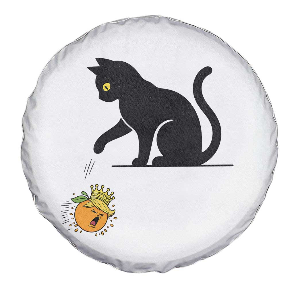Funny No Kings Black Cat Spare Tire Cover Rebellious Cat Lover Gift