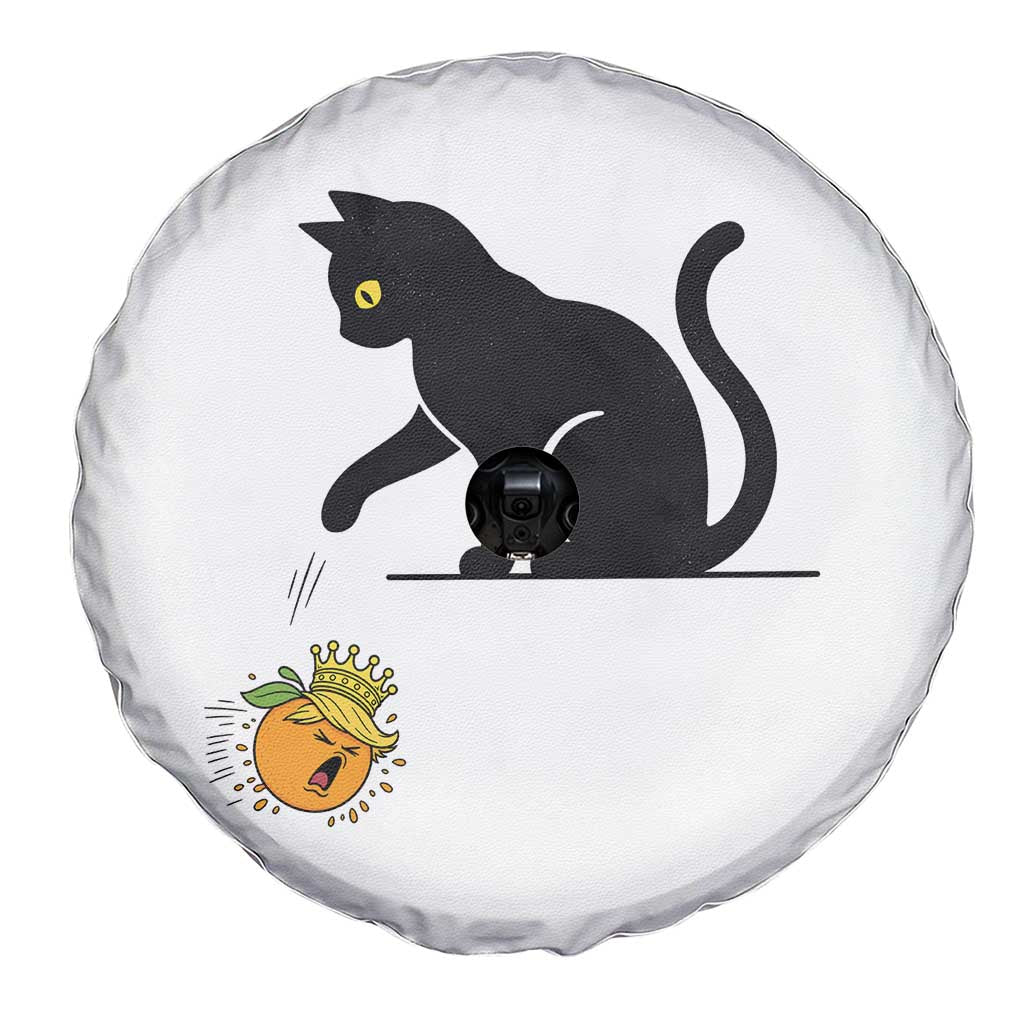 Funny No Kings Black Cat Spare Tire Cover Rebellious Cat Lover Gift