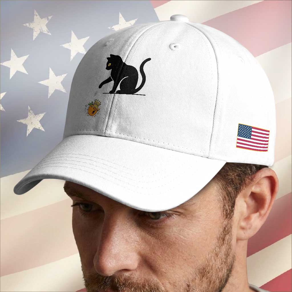 Funny No Kings Black Cat Baseball Cap Rebellious Cat Lover Gift
