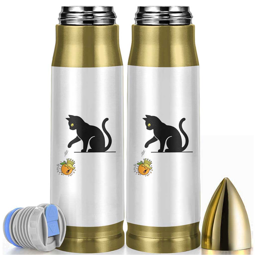 Funny No Kings Black Cat Bullet Tumbler Rebellious Cat Lover Gift