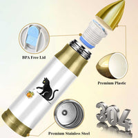 Funny No Kings Black Cat Bullet Tumbler Rebellious Cat Lover Gift