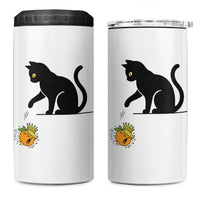 Funny No Kings Black Cat 4 in 1 Can Cooler Tumbler Rebellious Cat Lover Gift