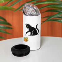Funny No Kings Black Cat 4 in 1 Can Cooler Tumbler Rebellious Cat Lover Gift