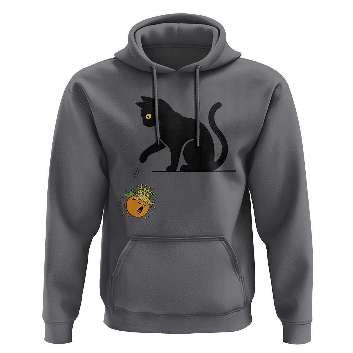 Funny No Kings Black Cat Hoodie Rebellious Cat Lover Gift