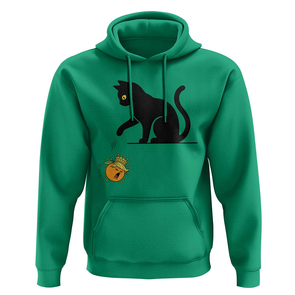 Funny No Kings Black Cat Hoodie Rebellious Cat Lover Gift