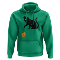 Funny No Kings Black Cat Hoodie Rebellious Cat Lover Gift