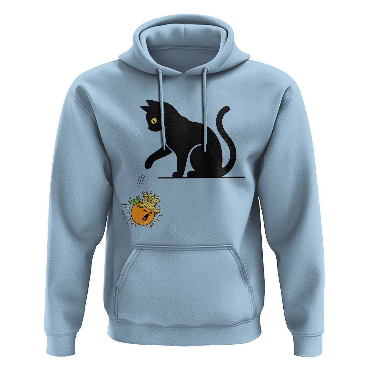 Funny No Kings Black Cat Hoodie Rebellious Cat Lover Gift