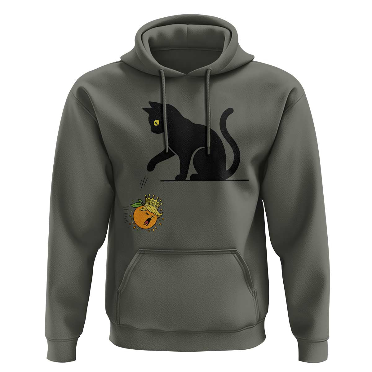 Funny No Kings Black Cat Hoodie Rebellious Cat Lover Gift