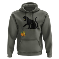 Funny No Kings Black Cat Hoodie Rebellious Cat Lover Gift