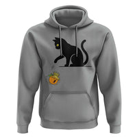 Funny No Kings Black Cat Hoodie Rebellious Cat Lover Gift