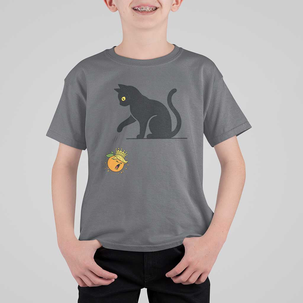 Funny No Kings Black Cat T Shirt For Kid Rebellious Cat Lover Gift