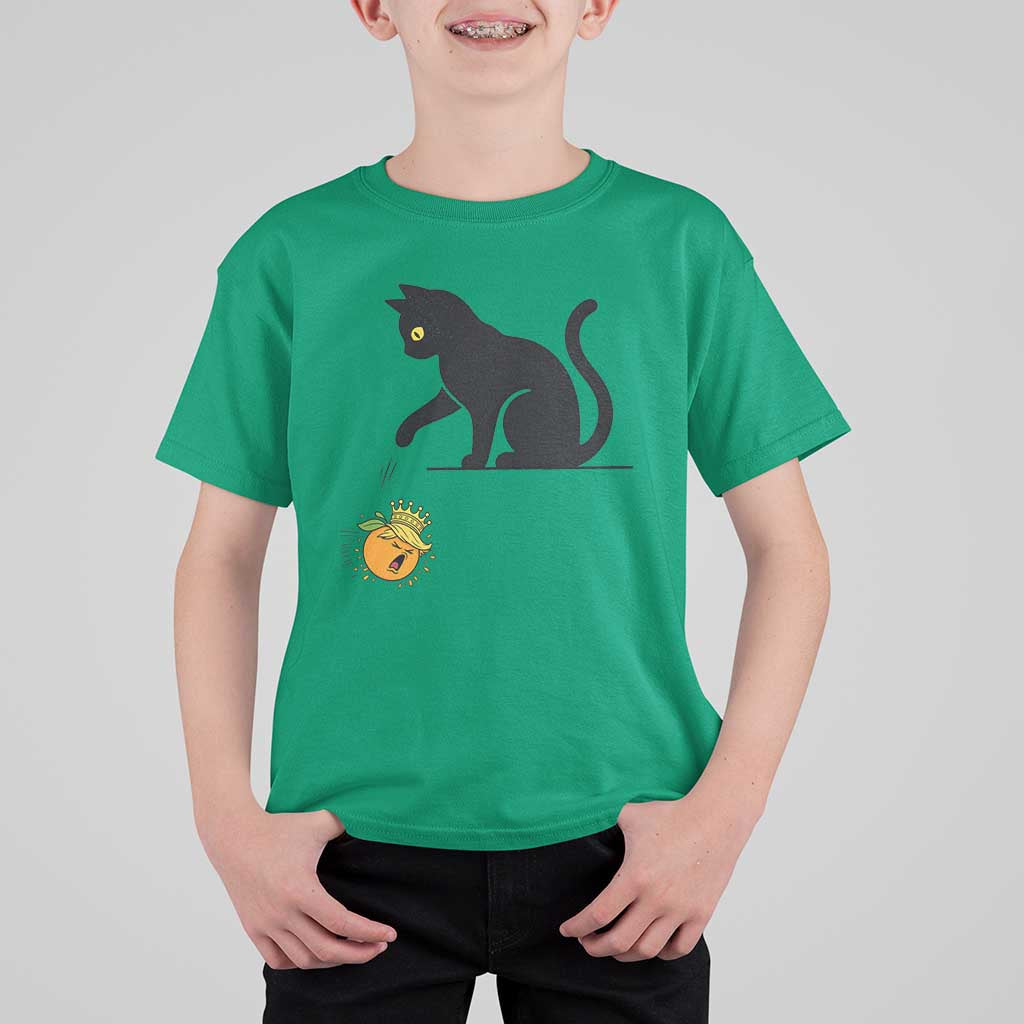Funny No Kings Black Cat T Shirt For Kid Rebellious Cat Lover Gift
