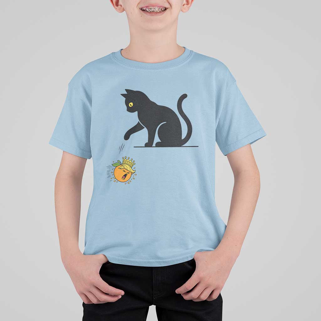 Funny No Kings Black Cat T Shirt For Kid Rebellious Cat Lover Gift