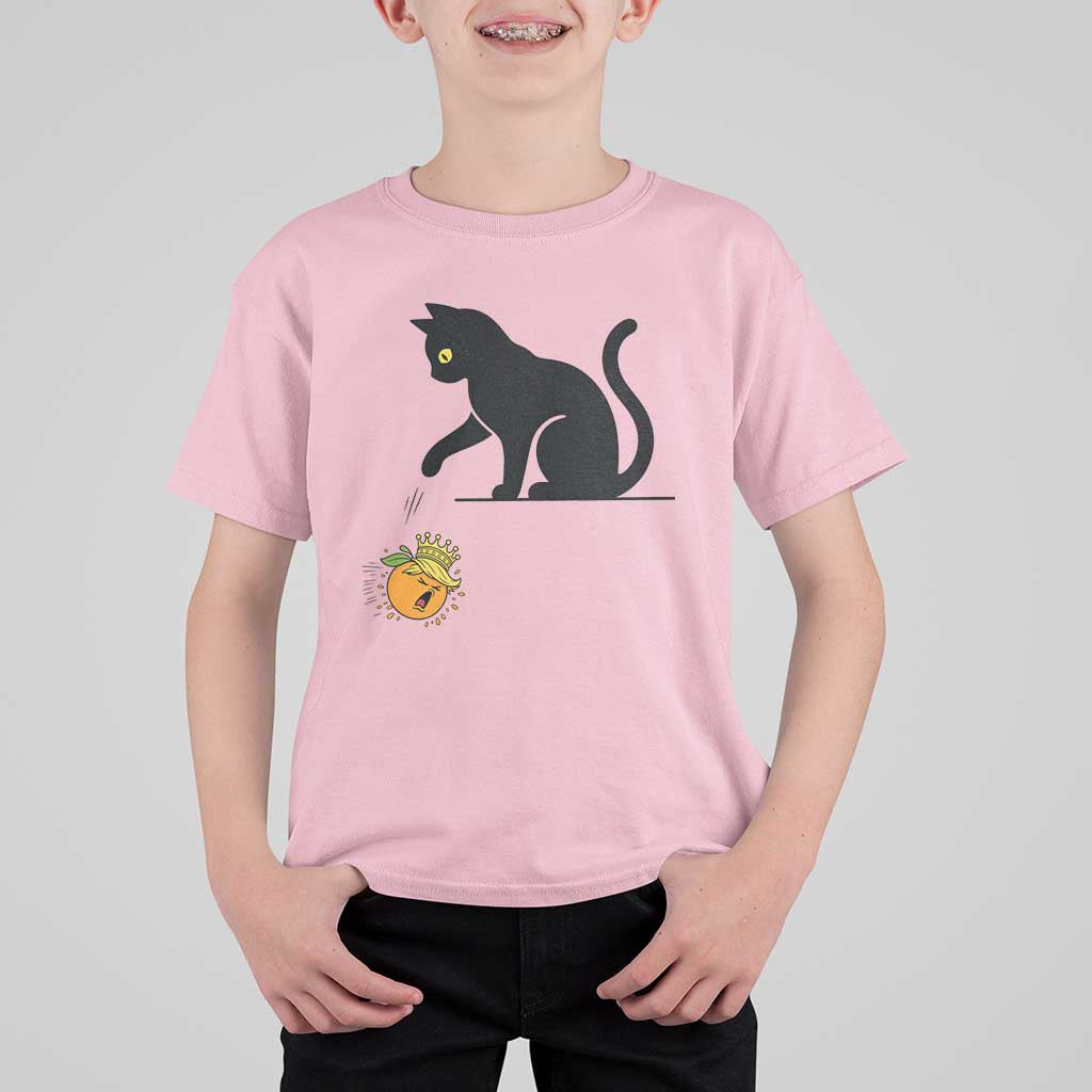 Funny No Kings Black Cat T Shirt For Kid Rebellious Cat Lover Gift