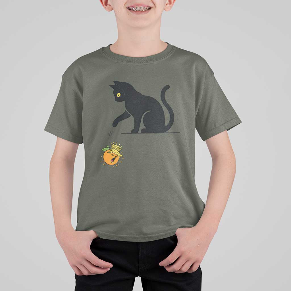 Funny No Kings Black Cat T Shirt For Kid Rebellious Cat Lover Gift