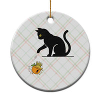 Funny No Kings Black Cat Ceramic Ornament Rebellious Cat Lover Gift