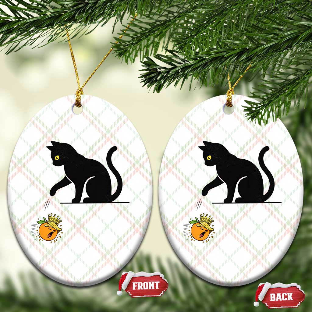 Funny No Kings Black Cat Ceramic Ornament Rebellious Cat Lover Gift